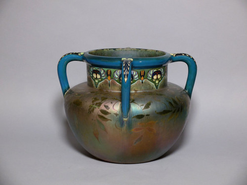 Manufacture de Montières - Large iridescent vase circa 1917