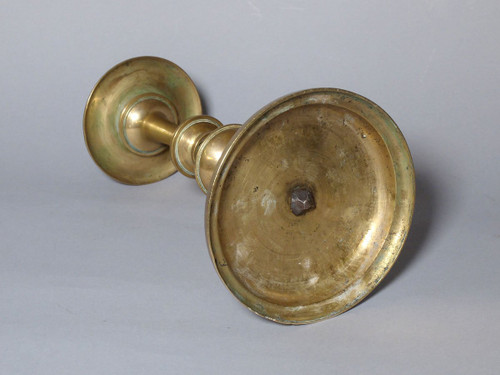 Pair of bronze candlesticks - 17th century