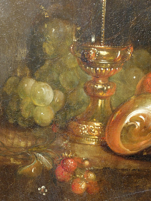 Coppia di nature morte - Olio su rame XIX secolo