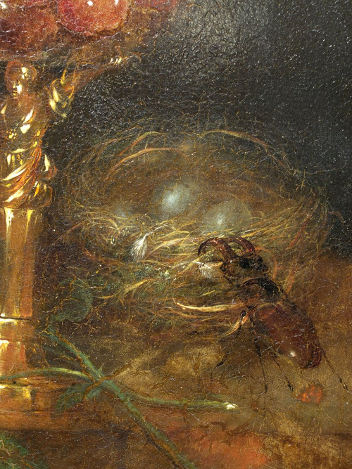 Coppia di nature morte - Olio su rame XIX secolo