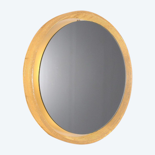 Round Illuminated Plexiglass Mirror.