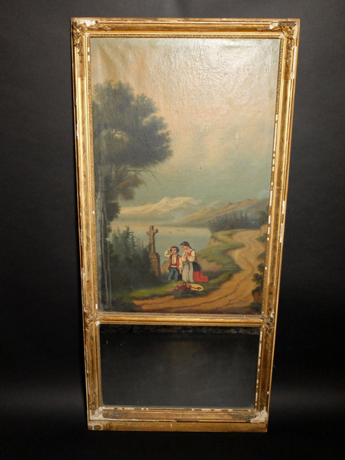 Romantic period trumeau, in need of restoration