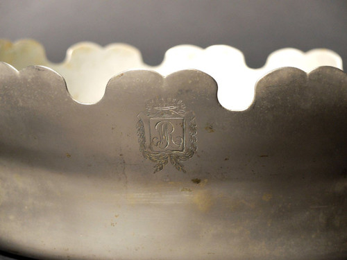 Glasdach oder Glaskühler aus versilbertem Metall - 19. Jahrhundert
