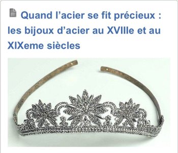Ceinture en Pointe d’acier. XIXème.