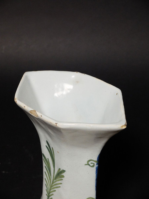 Pair of Delft earthenware vases - 19th century