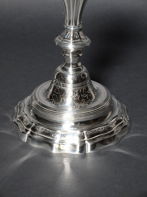 Pair of silver candlesticks from the Louis XV period