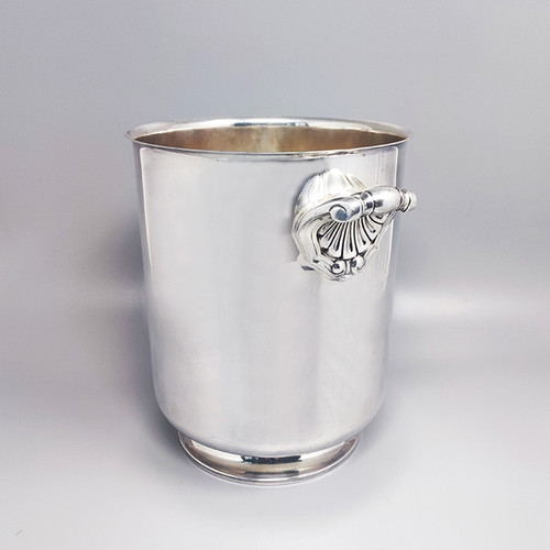 1950 Magnifique Seau à Glace de Christofle en Plaqué Argent. Fabriqué en France