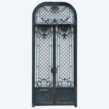 Superbe porte d'entrée ancienne 1880 fer forgé Croisette Cannes