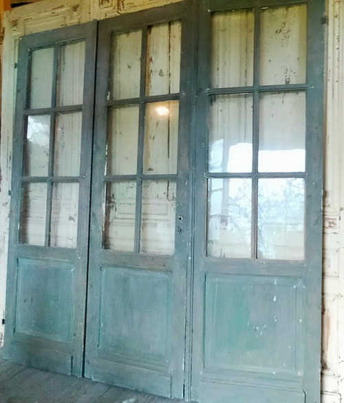 3 Beautiful Old Glass Doors Old Door Partition No1 - 6 Tiles