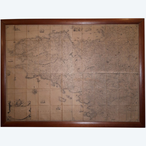 Geometric map of the province of Brittany - 1771 by J.B.Ogée