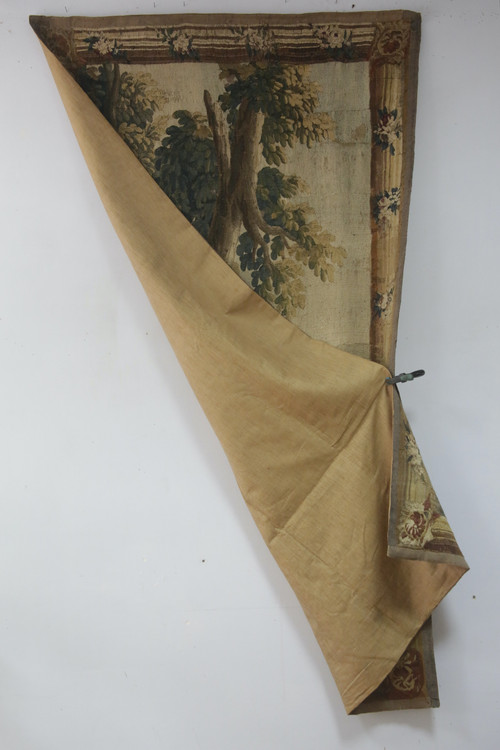 Aubusson tapestry, “The Hunters’ Halt” 18th century.