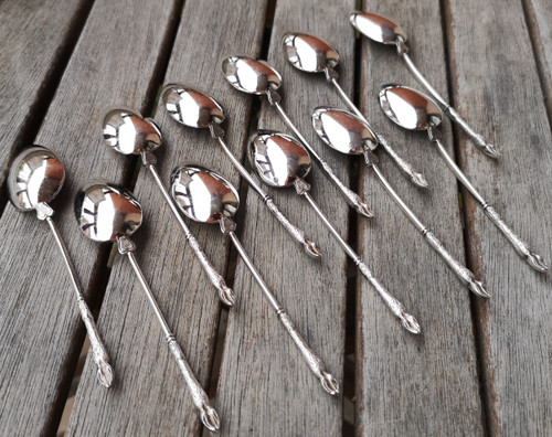 11 cuillères à espresso/moka en métal argenté orfèvrerie Félix Frères, Toulouse