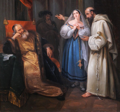 C. Bourticourt (?) Scena del Trovatore, dipinto, 1835 ca.
