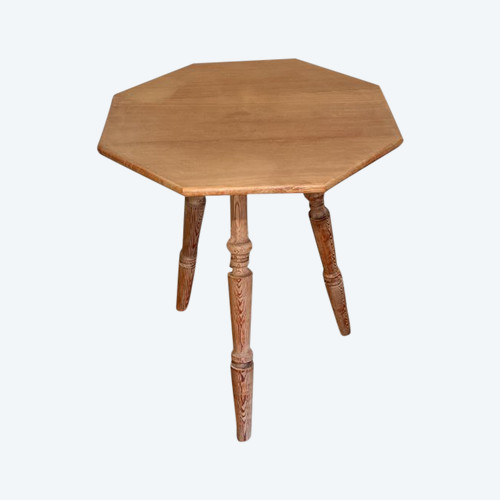 Table basse octogonale en mélèze 1900