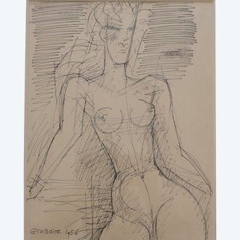 Marcel GROMAIRE (1892-1971), nu d'une femme