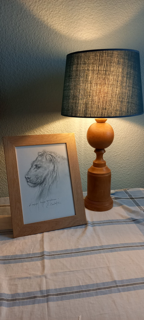 Portrait of a lion in gray pencil (after Rosa Bonheur 1822 1899)