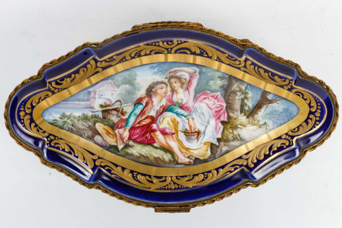 Late 19th Century Sèvres Style Porcelain Jewelry Box