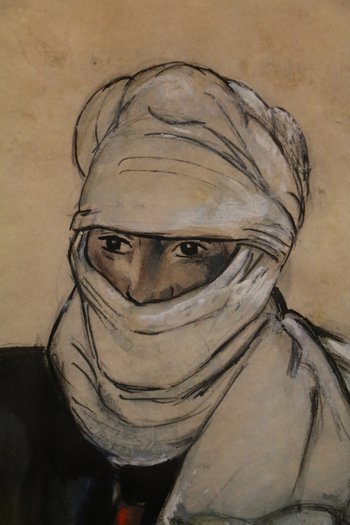 Monique CRAS (1910-2007), "Mouflon Hunter - Hoggar", 1942