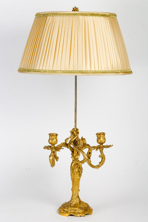 Lampe En Bronze Doré signé Rambaud