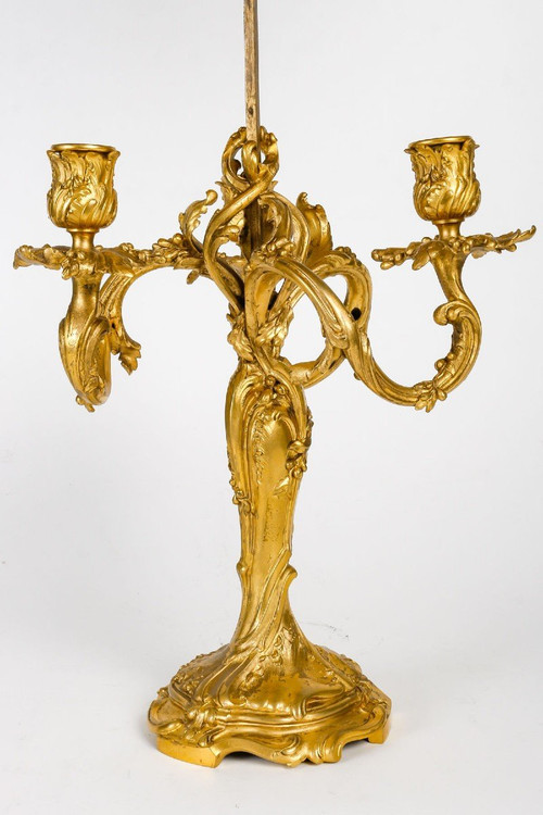 Lampe En Bronze Doré signé Rambaud