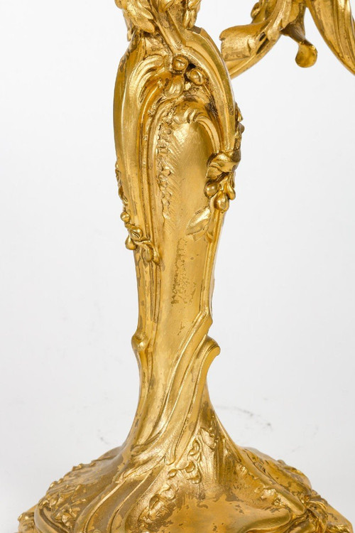 Lampe En Bronze Doré signé Rambaud