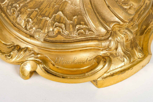 Lampe En Bronze Doré signé Rambaud