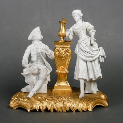 Groupe En Biscuit De Sèvres et bronze doré Circa 1880