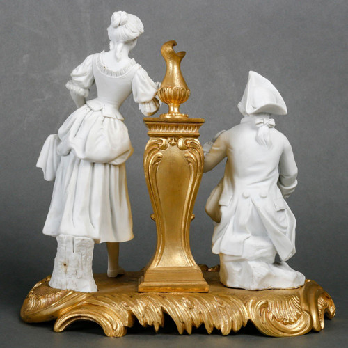 Groupe En Biscuit De Sèvres et bronze doré Circa 1880