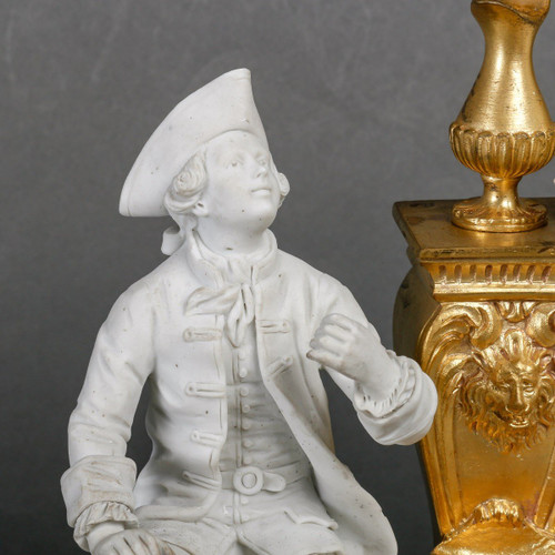 Groupe En Biscuit De Sèvres et bronze doré Circa 1880