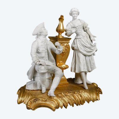 Groupe En Biscuit De Sèvres et bronze doré Circa 1880