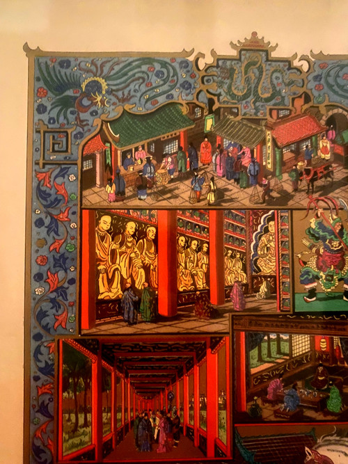 Il fantastico viaggio di Marco Polo Mercante veneziano nell'Impero cinese Gouache degli anni '60