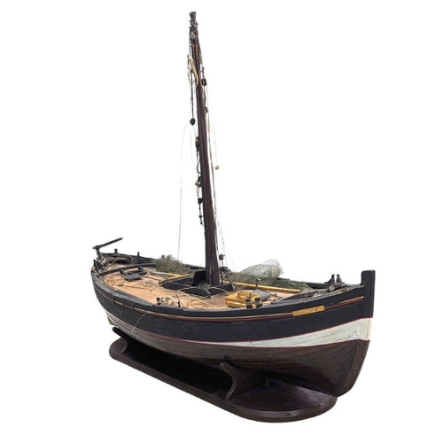 Modello di barca a vela marsigliese detta "Pointu" barca da pesca a vela in Provenza. Inizio del XX secolo