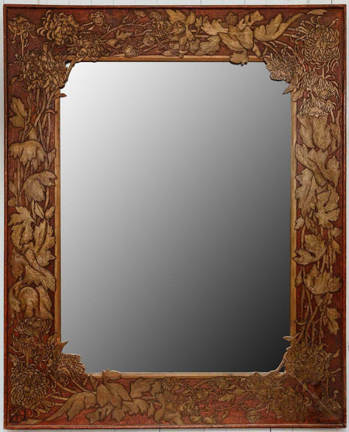 Important Art Nouveau mirror frame