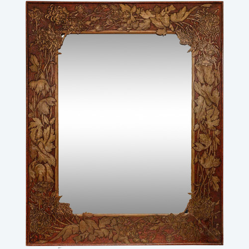 Important Art Nouveau mirror frame