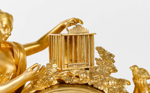 A 19th Century White Marble and Gilt Bronze Clock