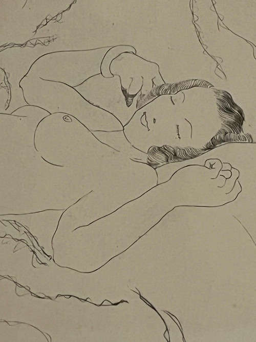 Louis Moyano (1907-1994) Pointe Sèche, weiblicher Akt