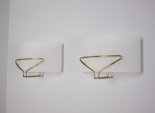 Modernist wall lights "2603" Pierre Disderot