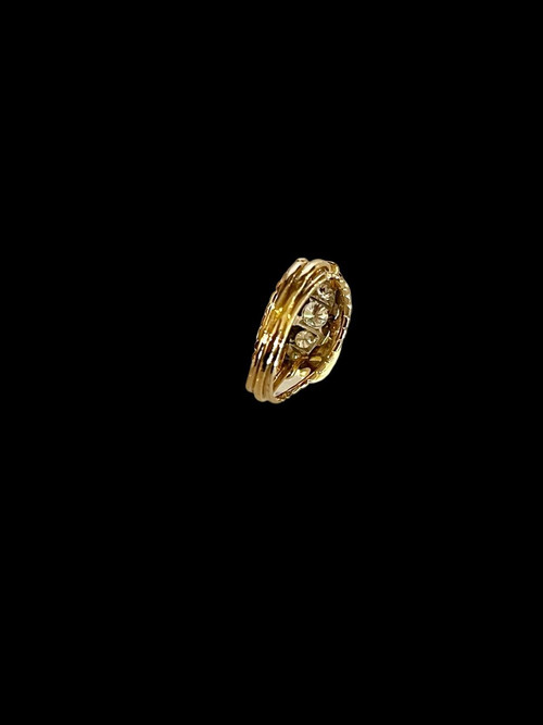 Bague "pont" En Or Et Diamants