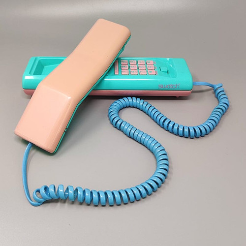 1980 (1989) Magnifico telefono Swatch Twin "1° modello". Stile Memphis