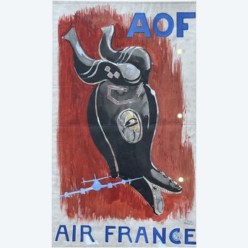 Paul Colin – Projet d’affiche pour Air France