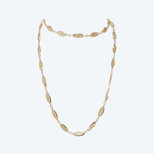 Sautoir maille filigrane en or jaune