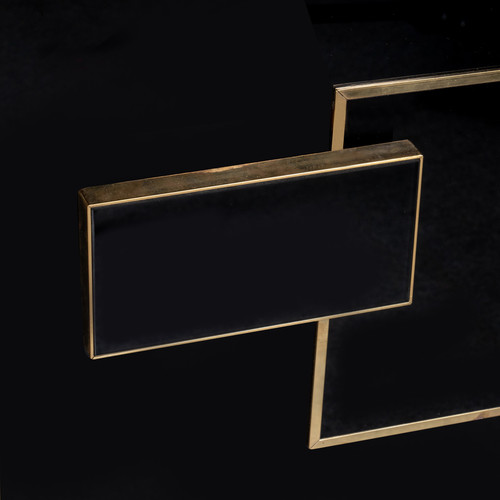 Credenza in vetro di Murano nero, XX secolo