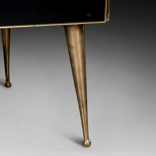 Credenza in vetro di Murano nero, XX secolo