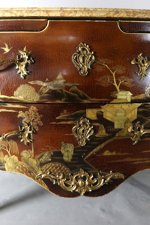 Commode En Laque Signée Comelli Walter