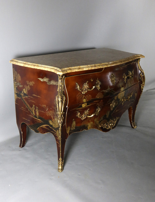 Commode En Laque Signée Comelli Walter