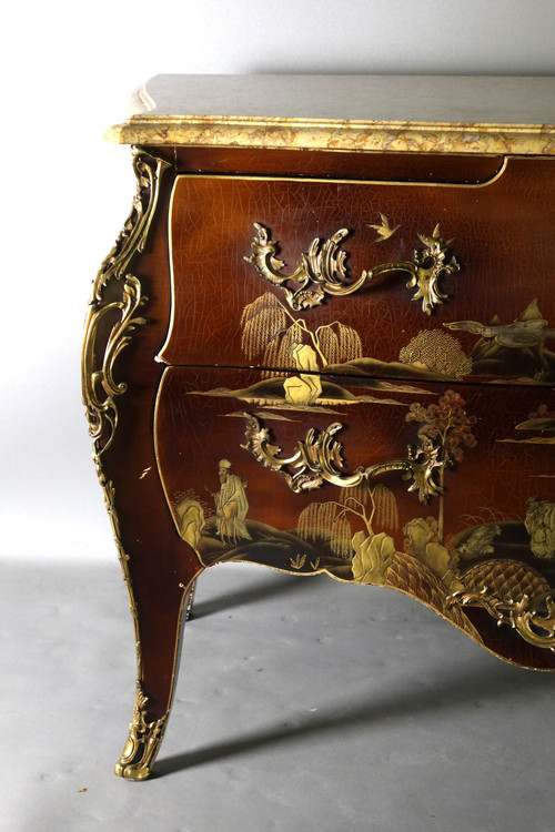 Commode En Laque Signée Comelli Walter