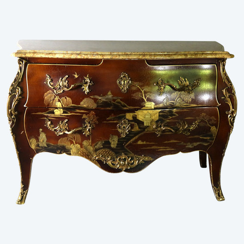 Commode En Laque Signée Comelli Walter