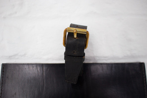 Jacques Adnet Style Leather Mirror.