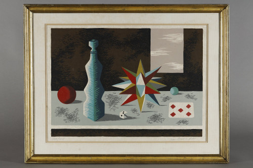 COLORED LITHOGRAPH BY JEAN PICART LE DOUX ON JAPANESE PAPER