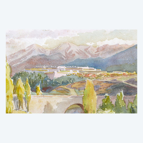 Henri Jacques Hippolyte PÉRIER d'HAUTERIVE, View of the Citadel of Mont-Louis in Cerdagne